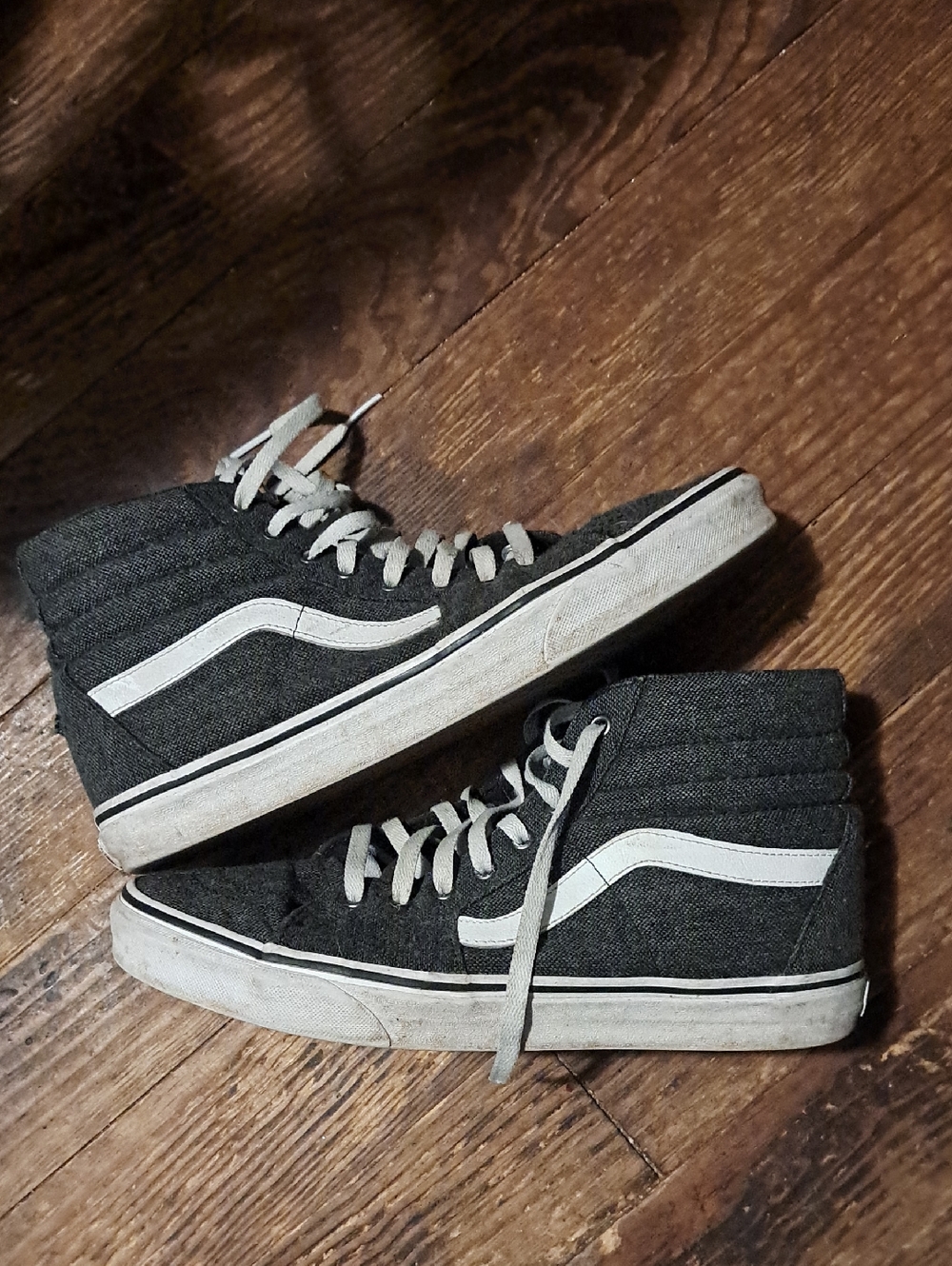 Vans Black High-Top Sneakers with White Stripe